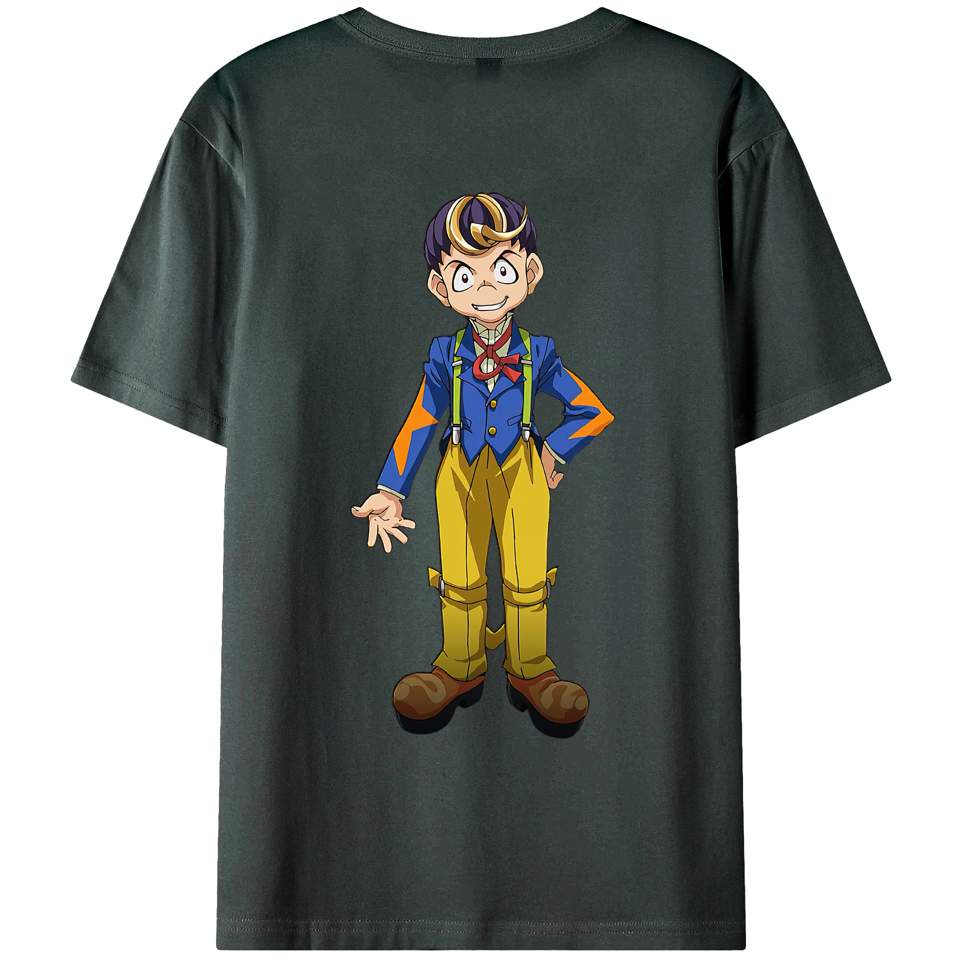 （画像用） 遊☆戯☆王 Yu-Gi-Oh! 綿100％ メンズ半袖Tシャツ（バックプリント） 通気性